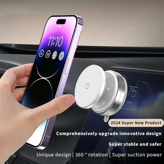 360° Rotating Locking Mechanism Magnetic Car Suction Cup Mobile Holder - Buy 1 Get 1 Free