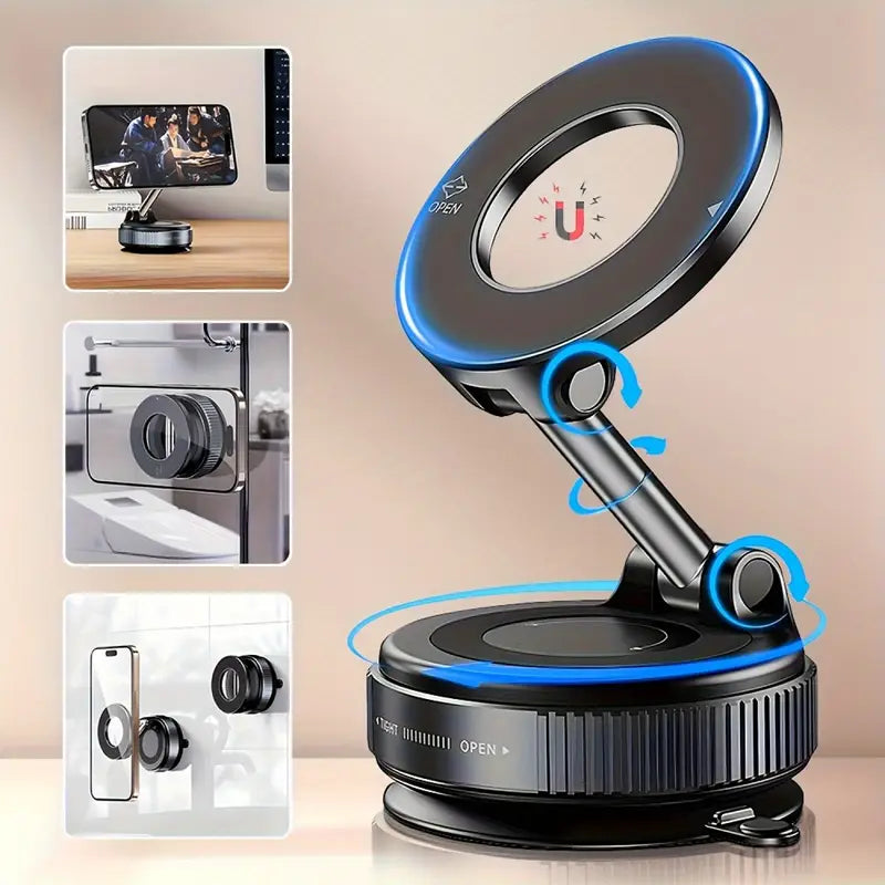 360° Rotating Magnetic Multipurpose Mobile Holder for Car & Laptop {Buy 1 Get 1 Free}