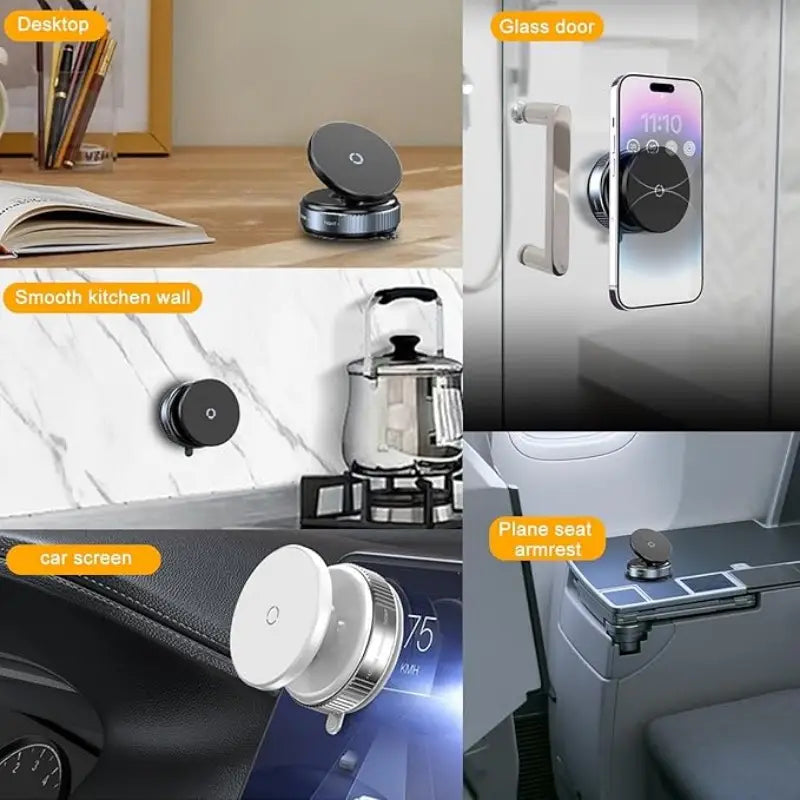 360° Rotating Locking Mechanism Magnetic Car Suction Cup Mobile Holder - Buy 1 Get 1 Free