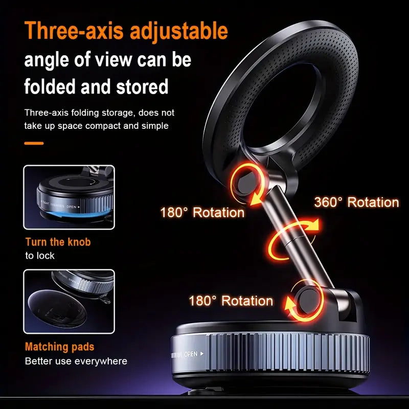 360° Rotating Magnetic Multipurpose Mobile Holder for Car & Laptop {Buy 1 Get 1 Free}